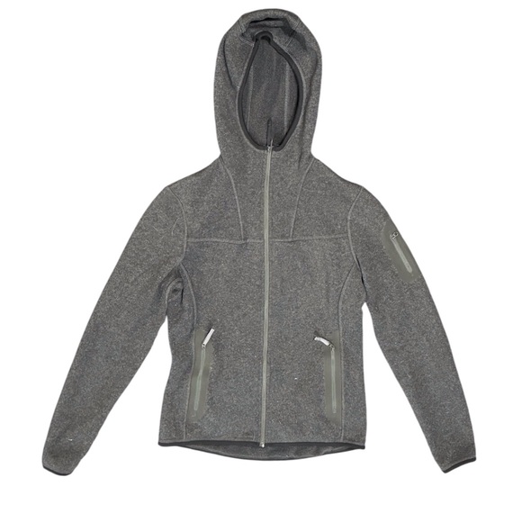 Arc'teryx | Women’s Heathered Gray Fleece Hoodie Sweater Full Zip, Size Small - Picture 2 of 5
